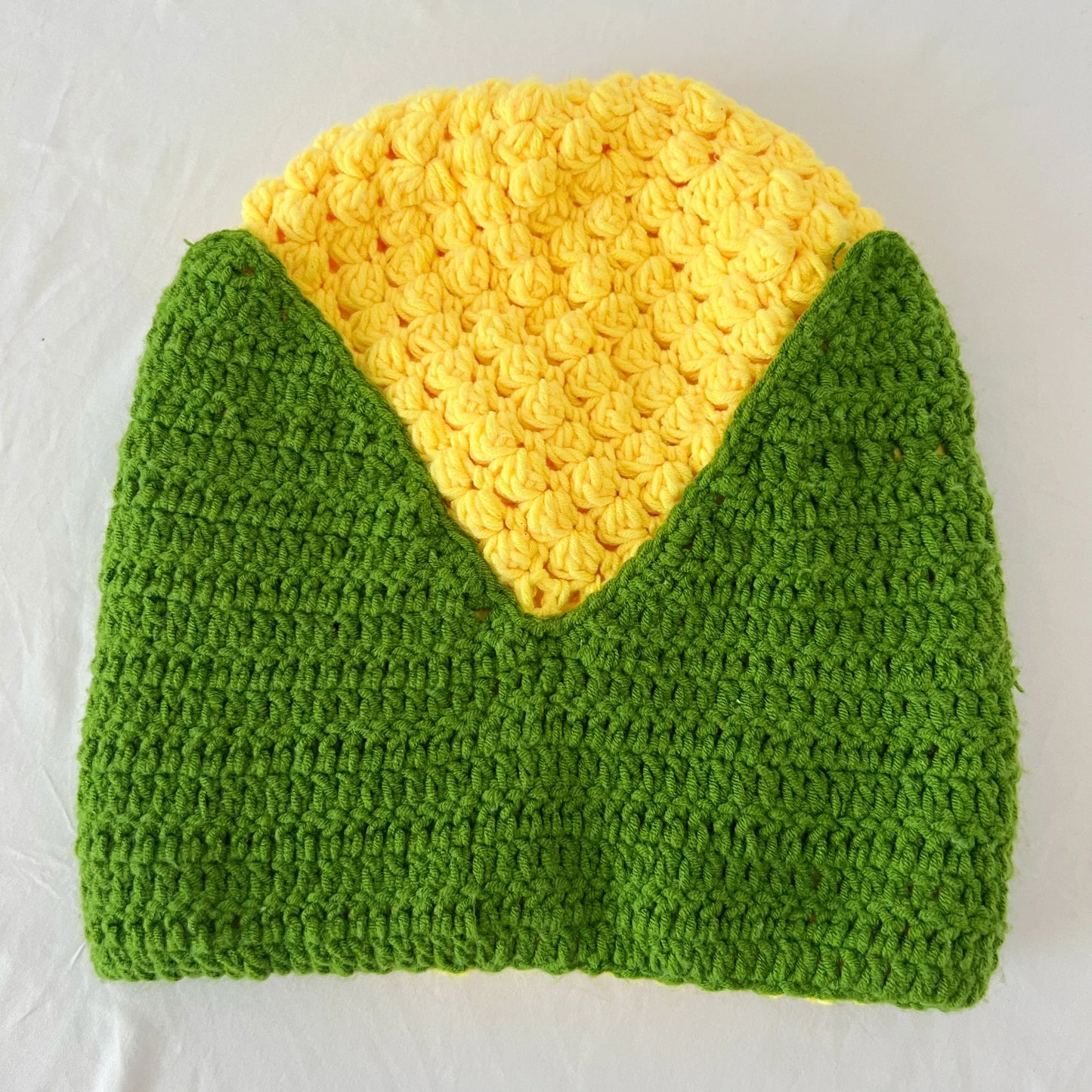 Carnival Party Cosplay Funny Corn Superman Mask Autumn and Winter Warm Wool Handmade Crocheted Hat