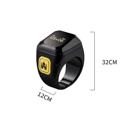 OLED Digital Smart Zikr Ring Counters Bluetooth App Tasbih Tally Counter for Muslims Prayer Time Vibration Reminder Alarm Clock