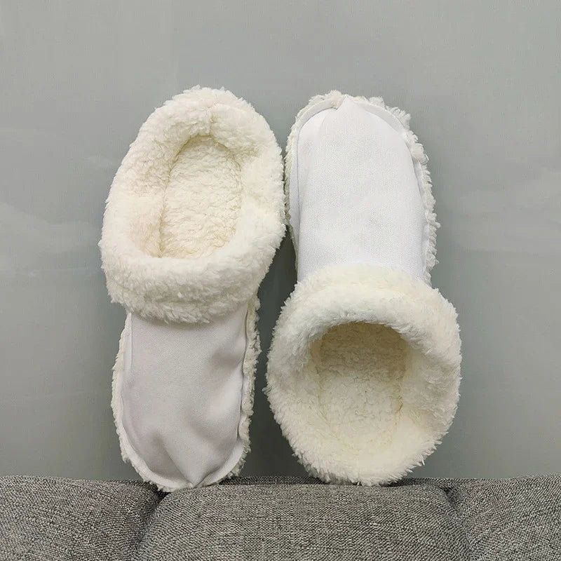 1Pair Hole Shoes Velvet Liner Winter Warm Shoes Covers Thickened Soft Shoes Cover Detachable Cotton Sleeve Plush Inner Liner
