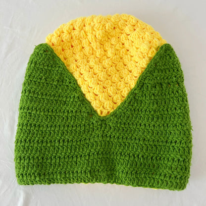 Carnival Party Cosplay Funny Corn Superman Mask Autumn and Winter Warm Wool Handmade Crocheted Hat