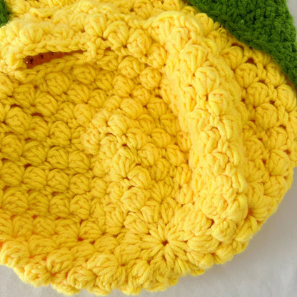 Carnival Party Cosplay Funny Corn Superman Mask Autumn and Winter Warm Wool Handmade Crocheted Hat
