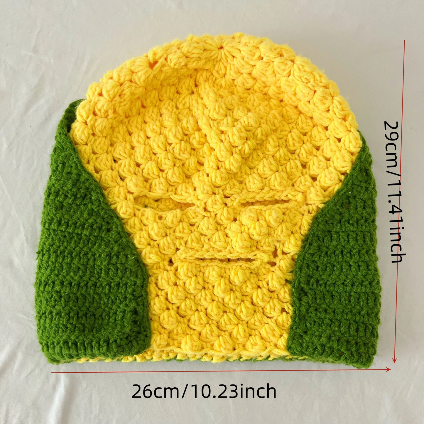 Carnival Party Cosplay Funny Corn Superman Mask Autumn and Winter Warm Wool Handmade Crocheted Hat